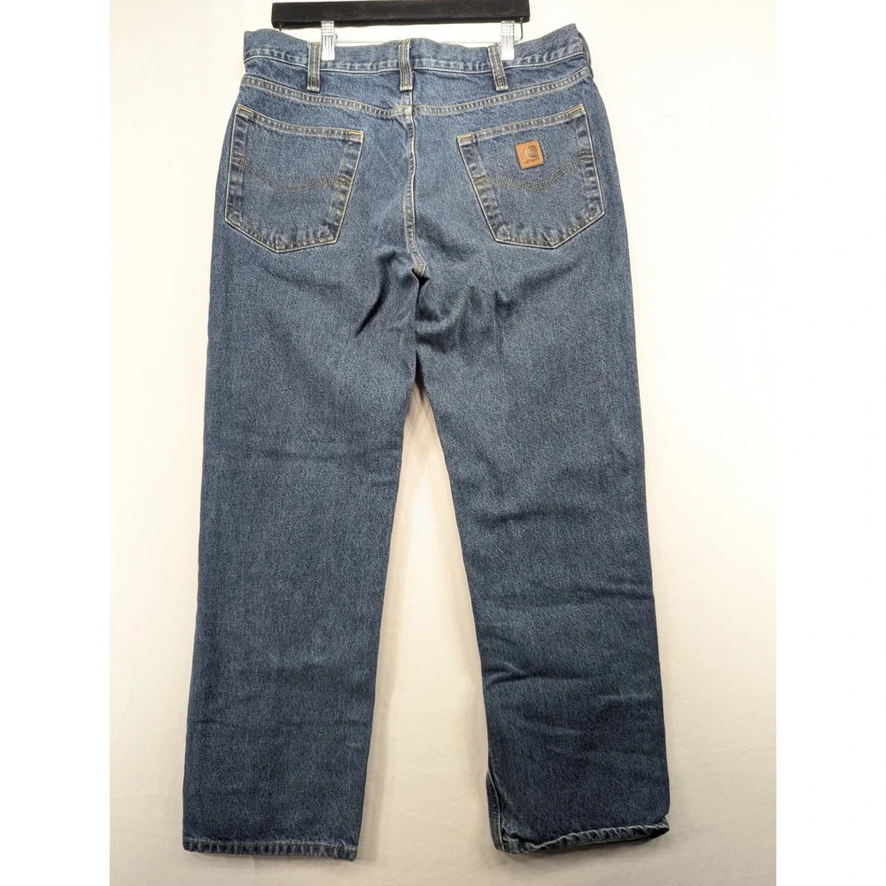 Carhartt B460 DPS‎ Mens Relaxed Fit Straight Leg Jeans Blue Medium Wash 35x30